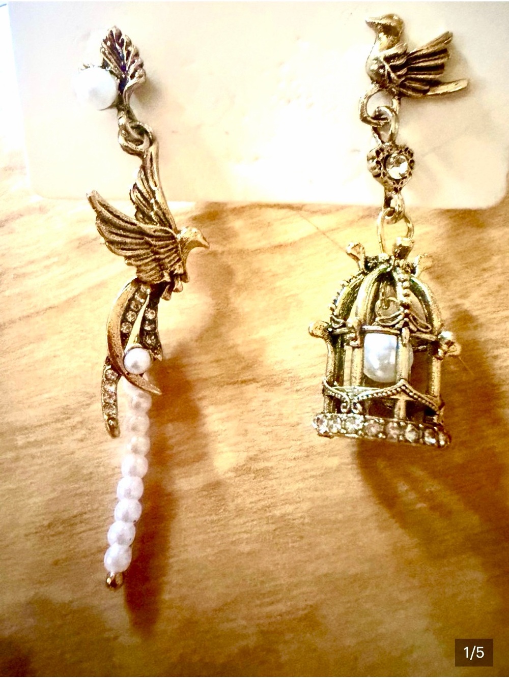 NWOT Gilded Cage Free Bird earrings